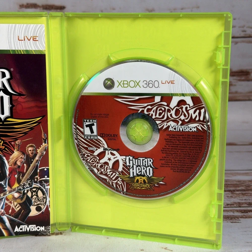 Guitar Hero Aerosmith Microsoft Xbox 360 Game Complete CIB Resurfaced